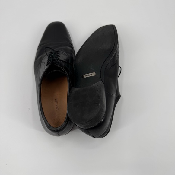 Magnanni Federico Modern CapToe Oxford 9.5 D Black‎ Leather Derby Shoes Spain main image 4